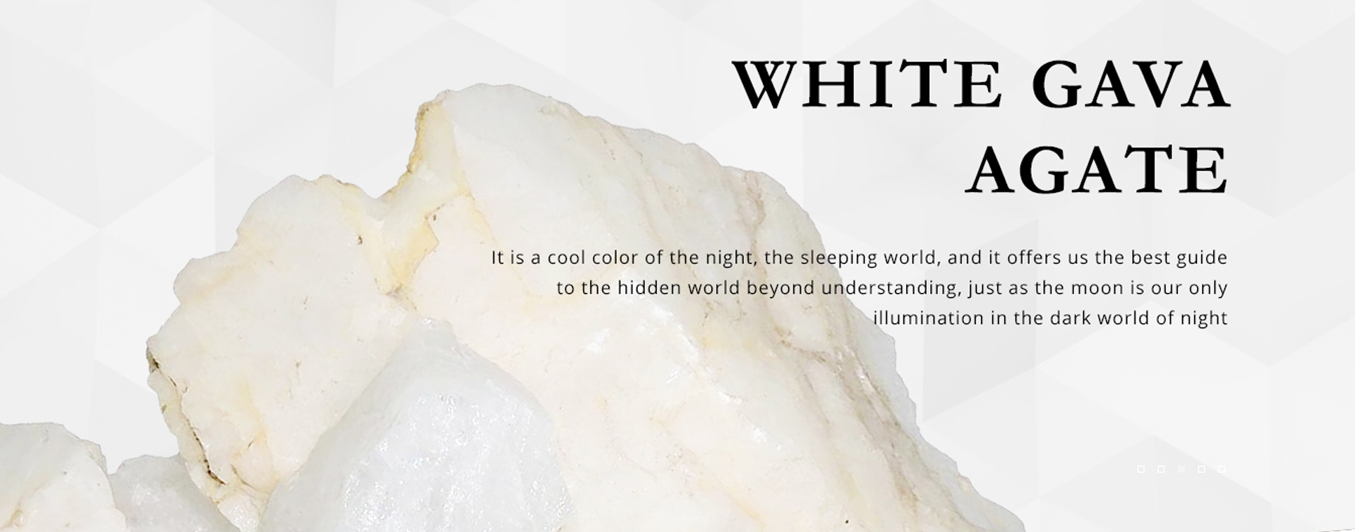 WHITE GAVA AGATE Gemstone Alt