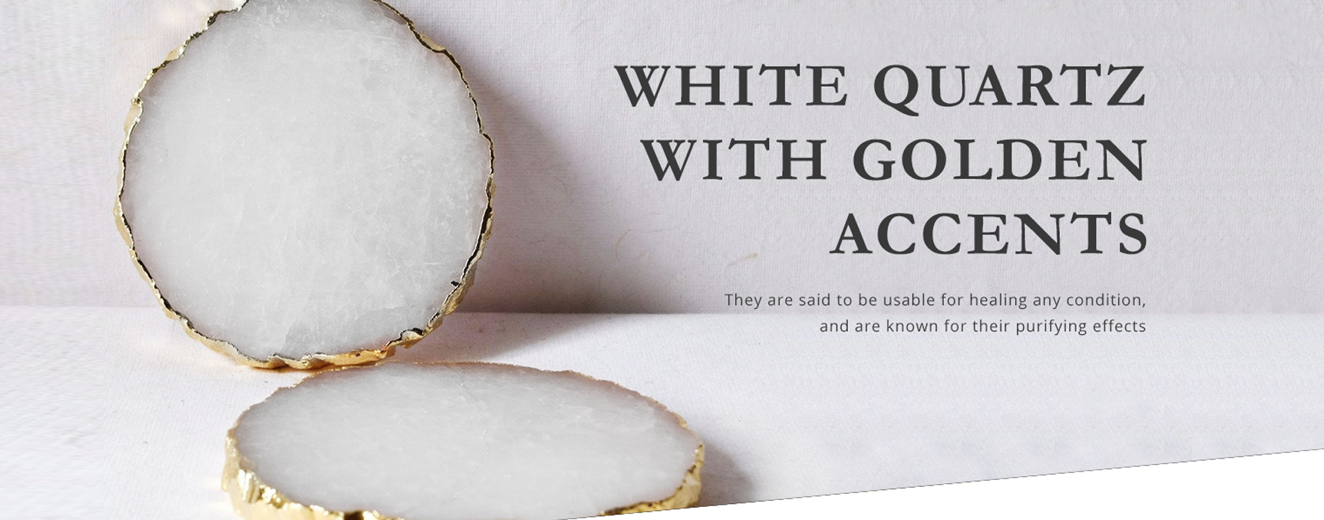 WHITE QUARTZ WITH GOLD ACCENTS Gemstone Alt